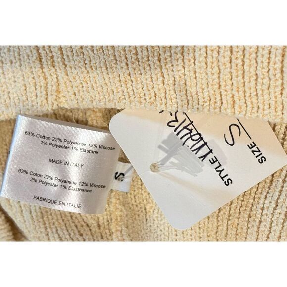 PROENZA SCHOULER High-Neck Ribbed Cotton-Blend Tank Top in Ecru NWT Size Small - Picture 8 of 9